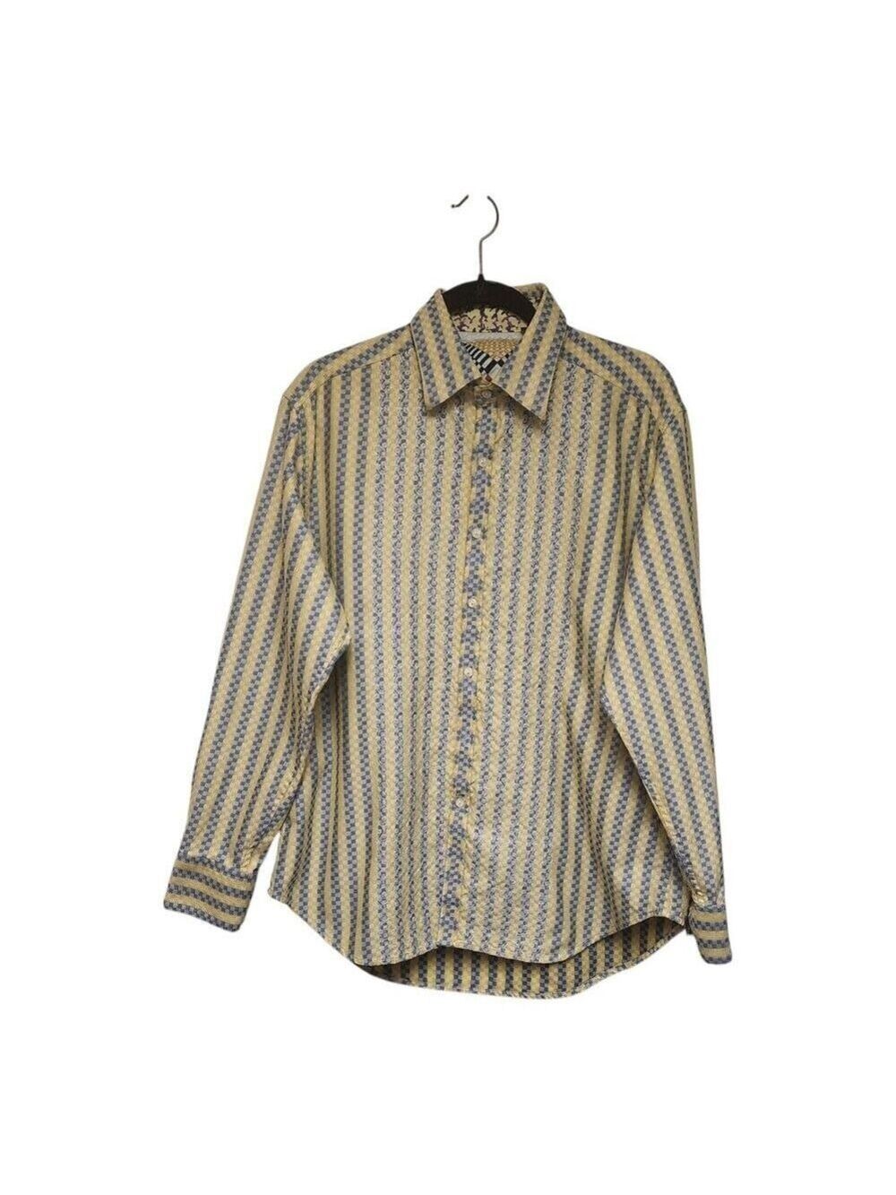 Robert Graham Men’s Multi-Yellow Long Sleeve Geometric Button Up Shirt Size L - Picture 1 of 9
